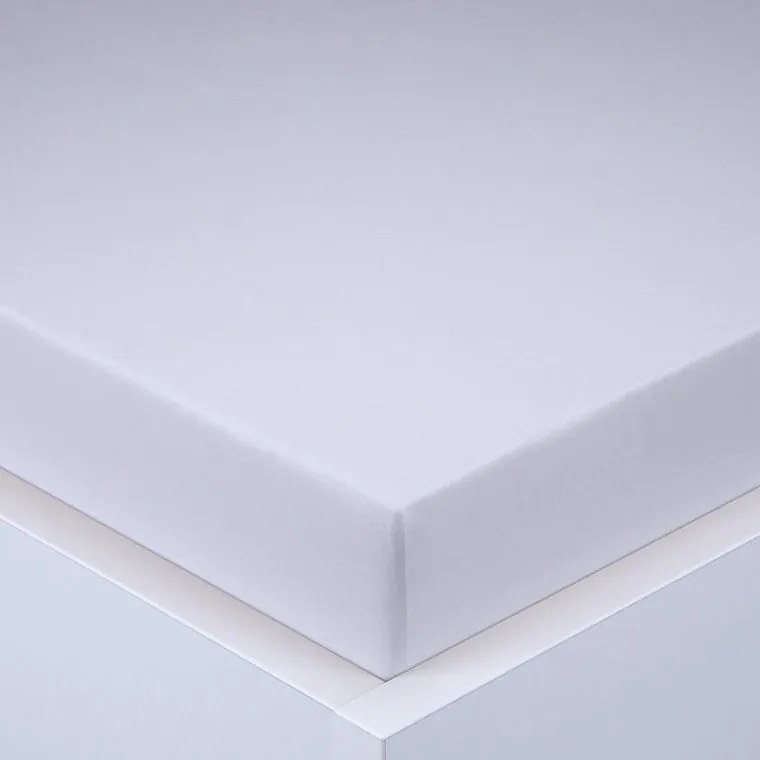 decoDoma Cearşaf cu elastic jersey EXCLUSIVE alb 160 x 200 cm