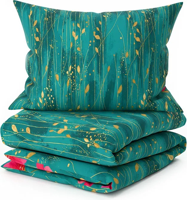 Lenjerie de pat policoton VIVIDELLE POLY verde Dimensiune lenjerie de pat: 70 x 90 cm | 140 x 220 cm