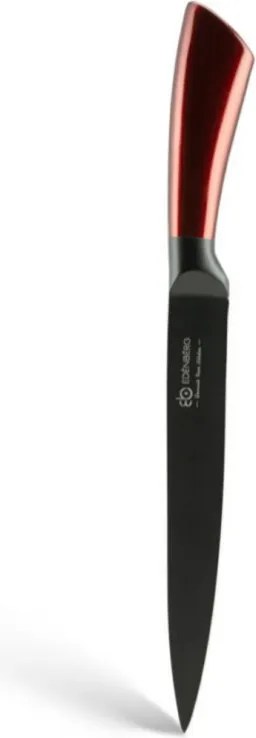 Set de cutite Edenberg EB-936, 5 piese, Otel carbon, Suport, Rosu