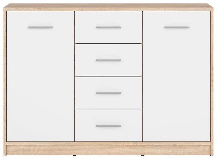 Comodă Nepo Plus 6 (stejar sonoma + alb) . 1098302