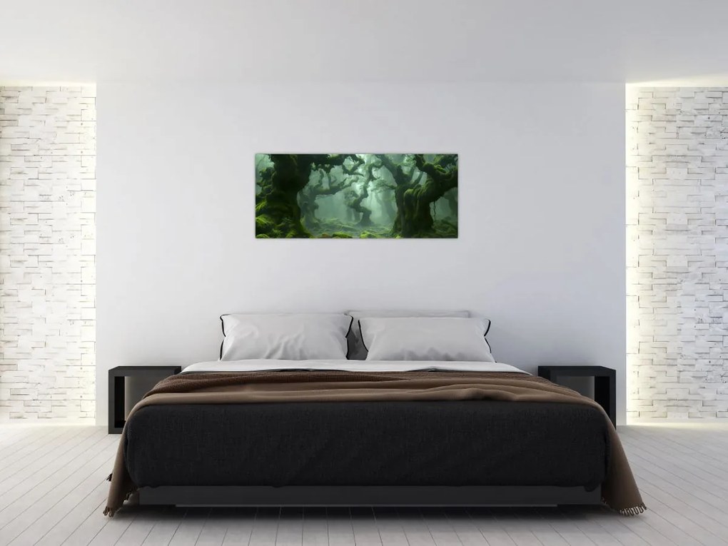 Tablou - O pădure acoperită de mușchi (120x50 cm)