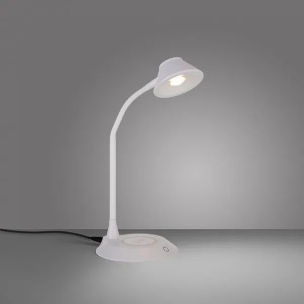 JUST LIGHT 14414-16 - Lampă de birou LED reglabilă cu încărcare PUCKI, LED/4,5W/230V, albă