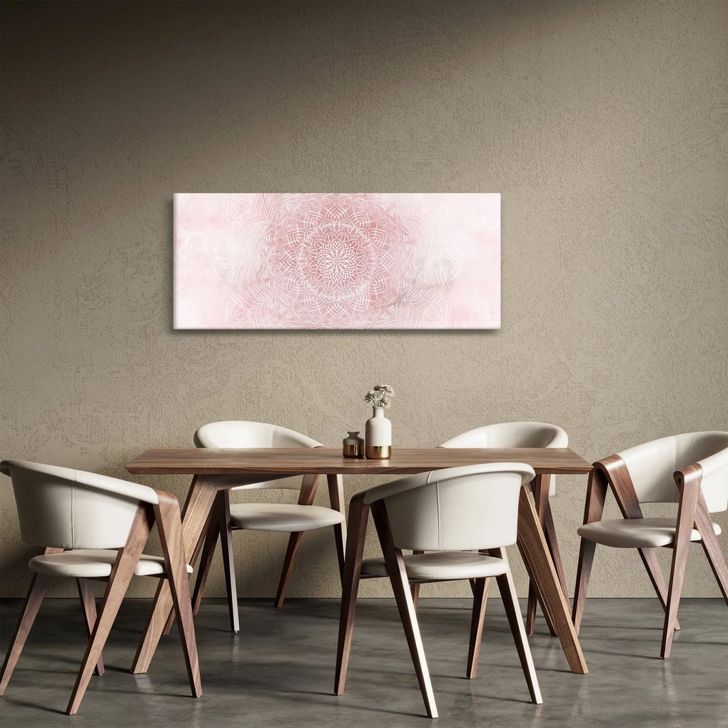 Tablou - Mandala roz (120x50 cm)
