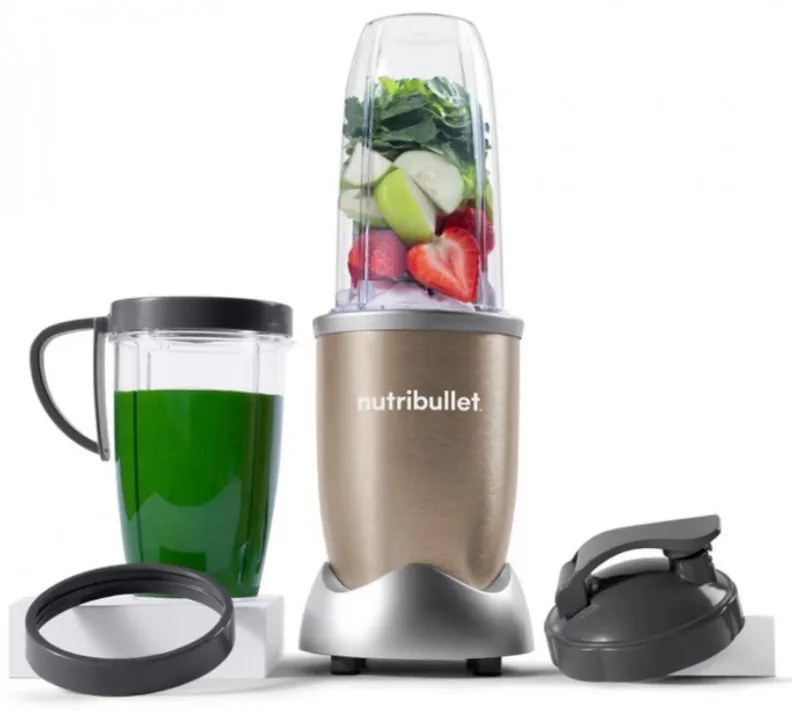 Blender Nutribullet NB907CP, 900W, 950 ml, Zdrobire gheata, Puls, Fara BPA, Crem