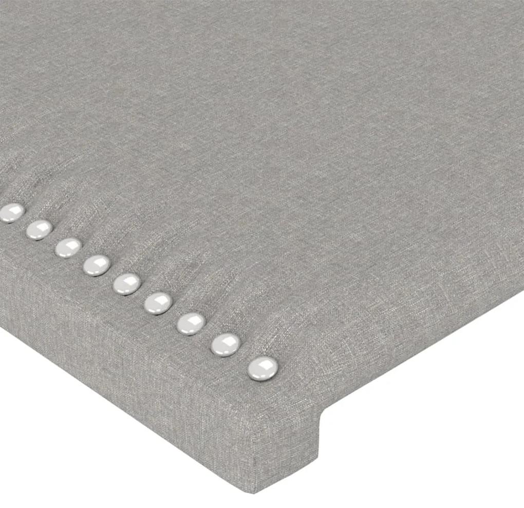 Tablie de pat cu aripioare gri deschis 163x16x118 128 cm textil 1, Gri deschis, 163 x 16 x 118 128 cm