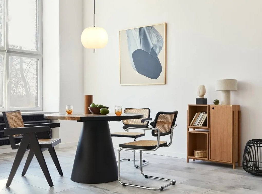 Pendul design modern Blacky I nickel, opal