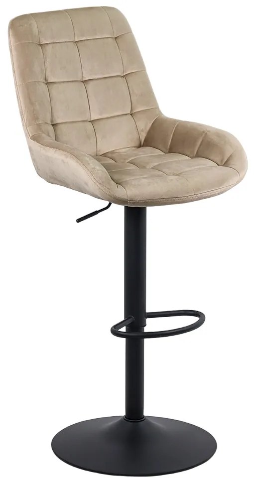 Scaun de bar bej ABS 145 – Catifea, design elegant, confortabil, ajustabil