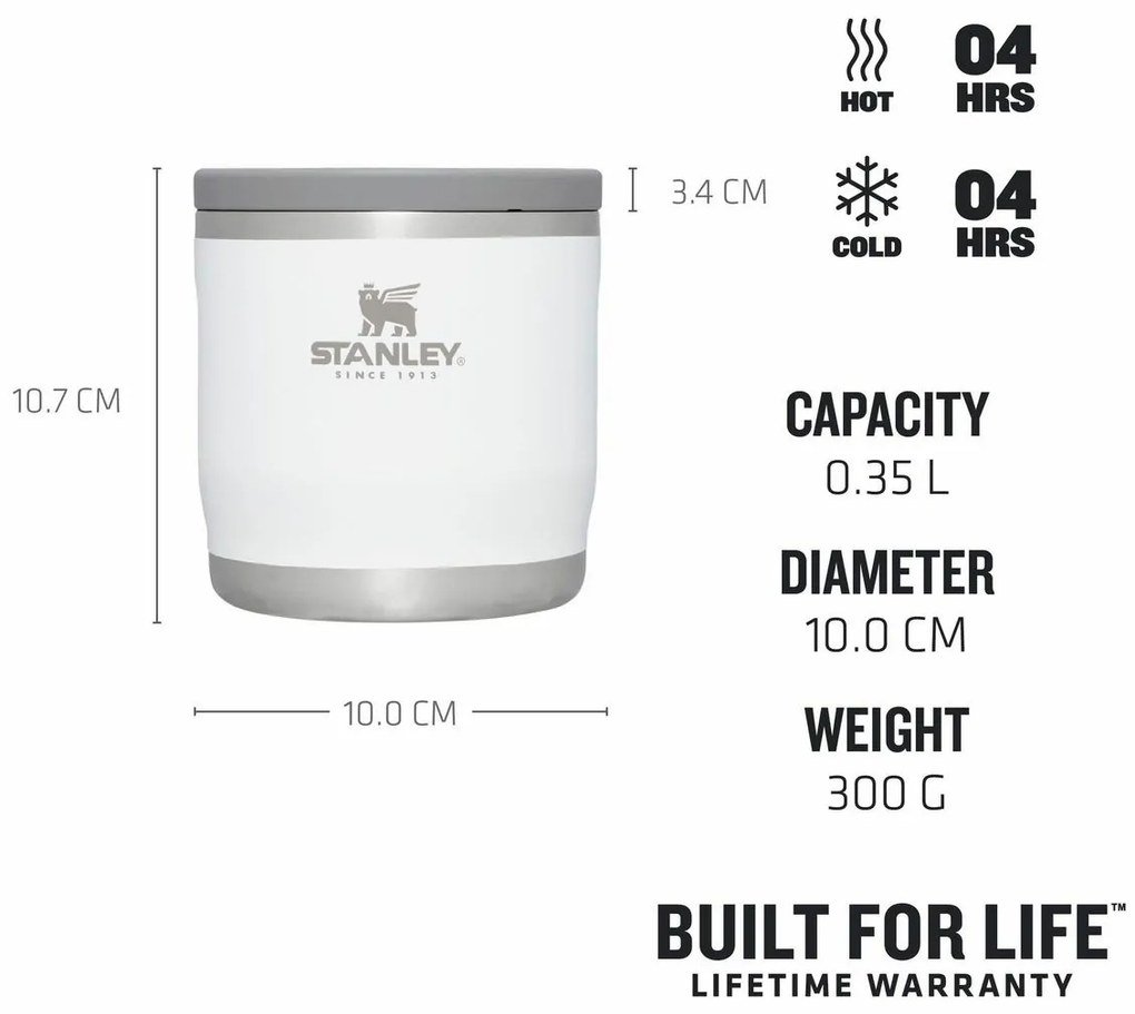 Termos Stanley Adventure To-Go pentru alimente 350ml Polar alb, 350 ml
