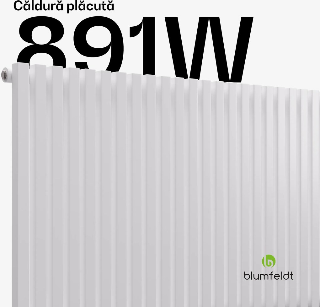 Blumfeldt Radiator Delgado | Design modern | 63 x 100 cm | 891 W | Conectare laterală