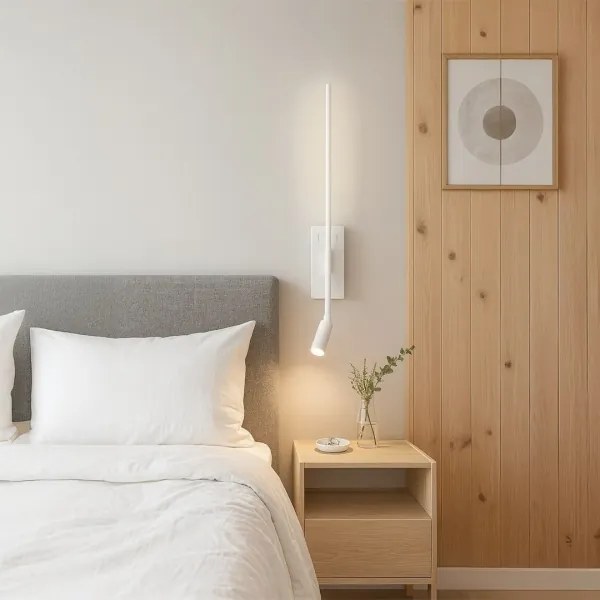 Aplică de perete TORCH LED 6W/230V + LED 3W, alb