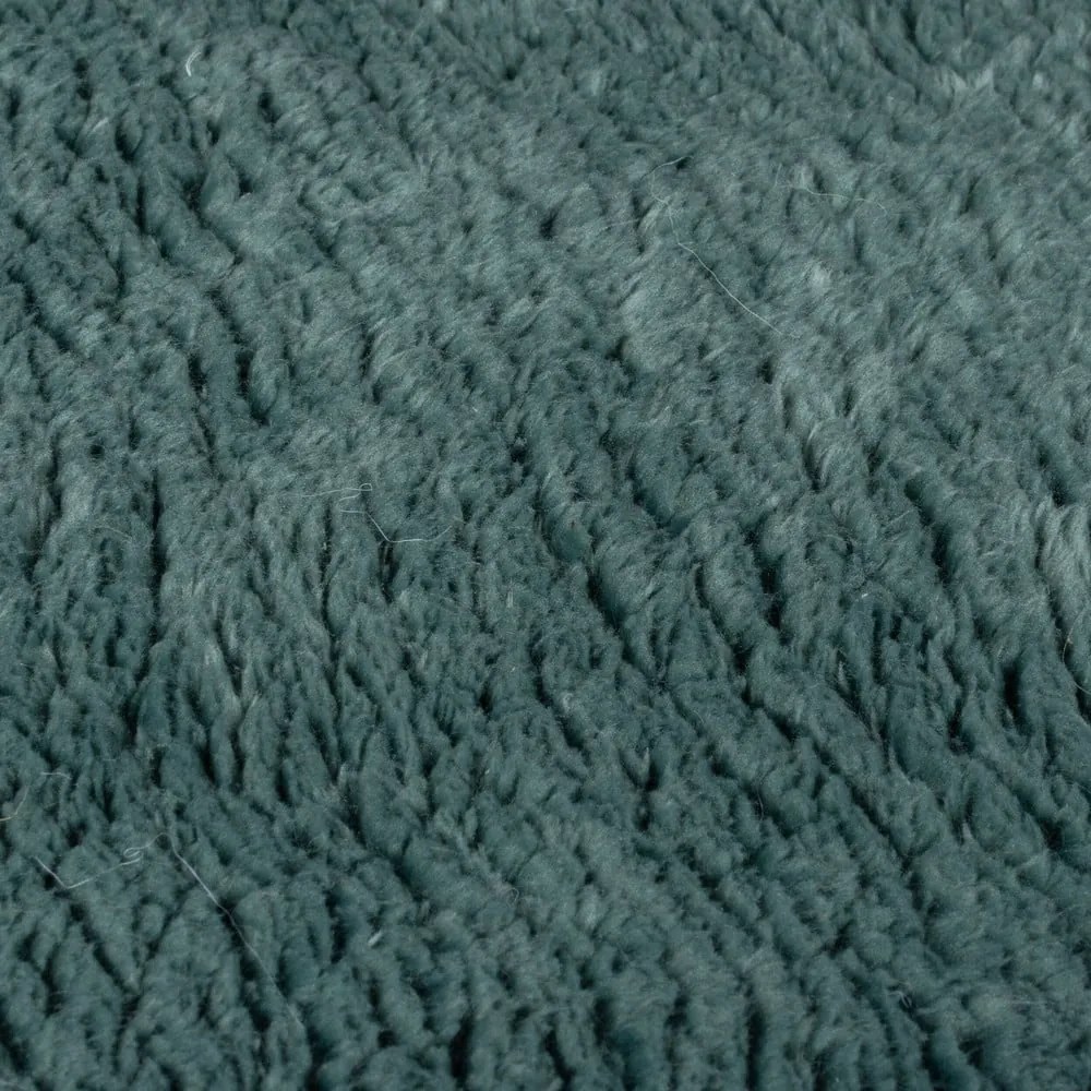 Blană albastru petrol sintetică 160x230 cm Faroe Wool Look Fur – Flair Rugs