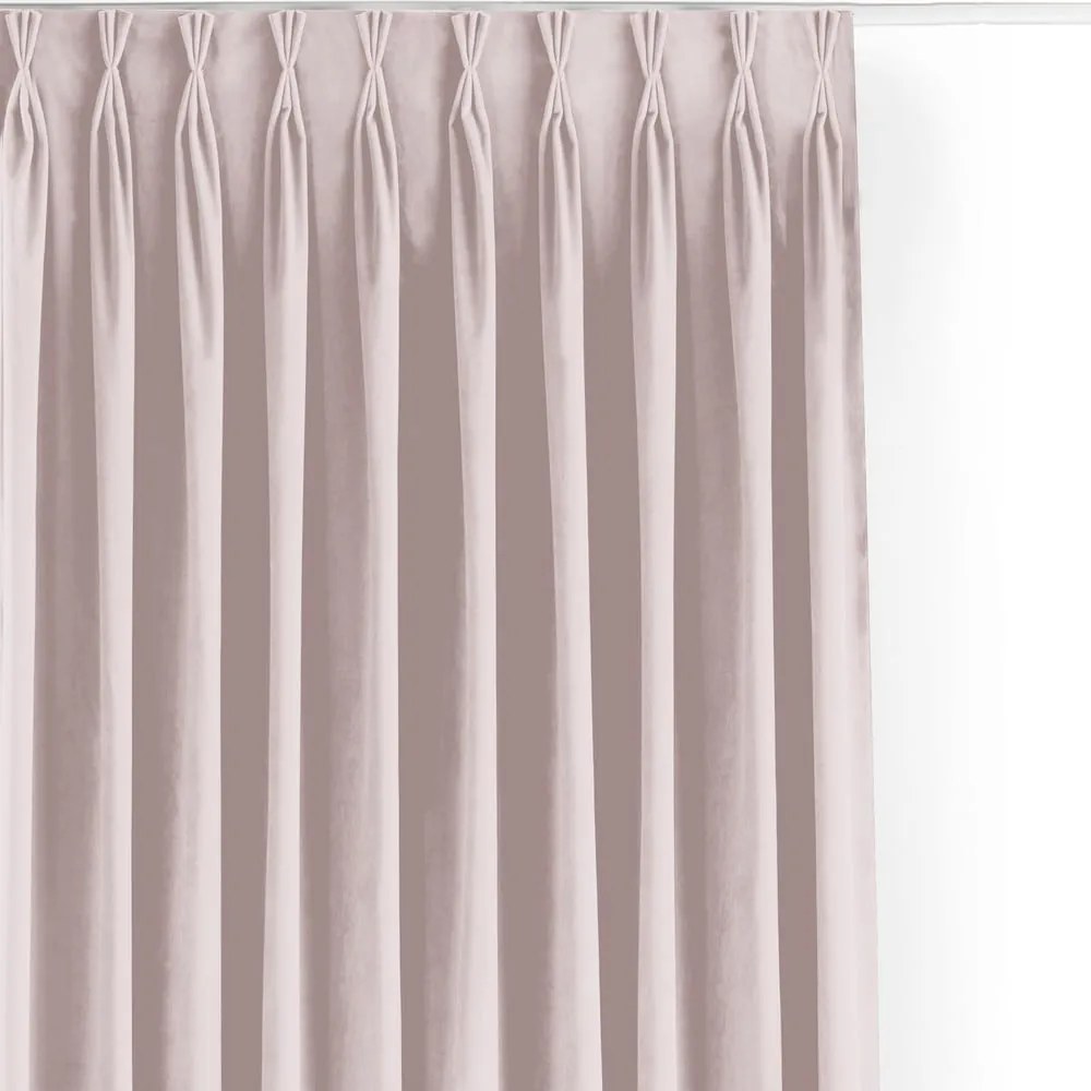 Draperie roz-deschis dimout (semi-opacă) din catifea 140x250 cm Velto – Filumi