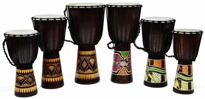 Tambur african Djembe - 50 cm - pictat manual