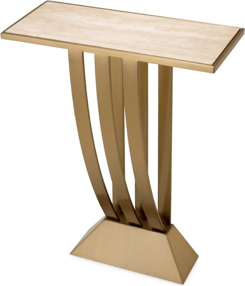 Consola eleganta cu blat din travertin Beau Deco