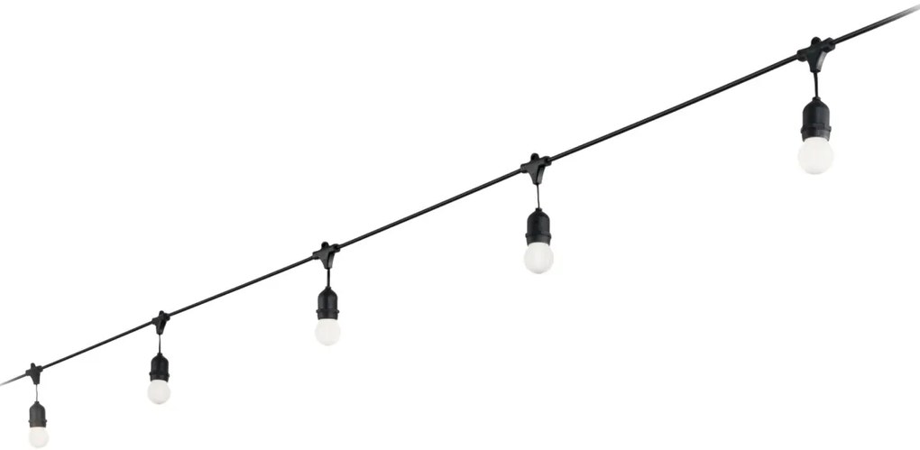 Instalatie cu 10 surse de iluminat exterior design modern FIESTA SP10 NERO 246796 IDL