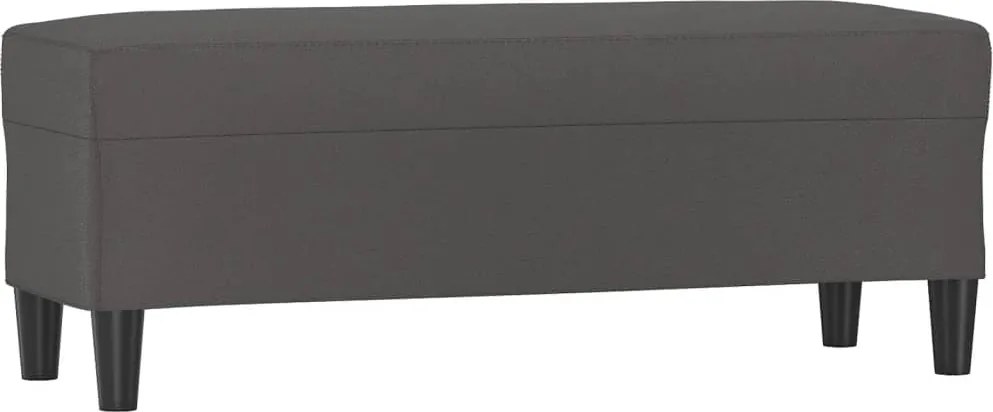 vidaXL Bancă, gri, 100x35x41 cm, piele ecologică