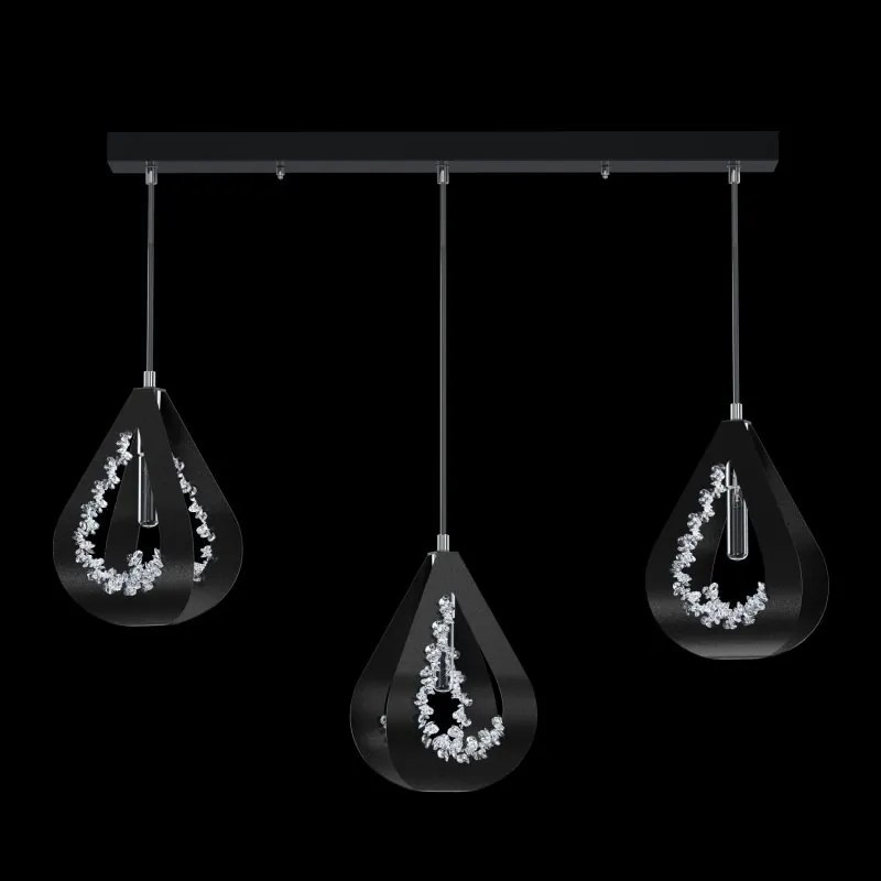 Lustra moderna cu 3 pendule design LUX realizata manual ALMOND XL A