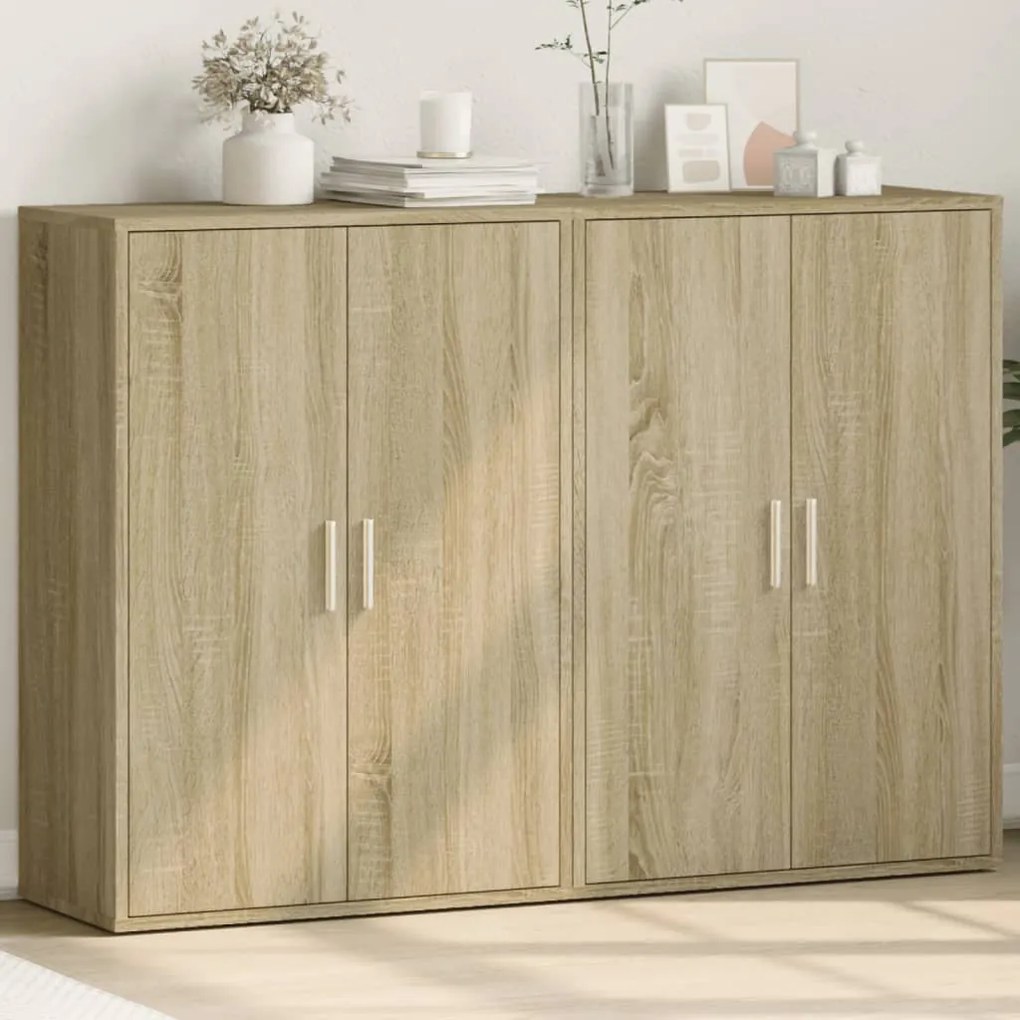 vidaXL Dulapuri, 2 buc., stejar sonoma, 60x31x84 cm, lemn prelucrat