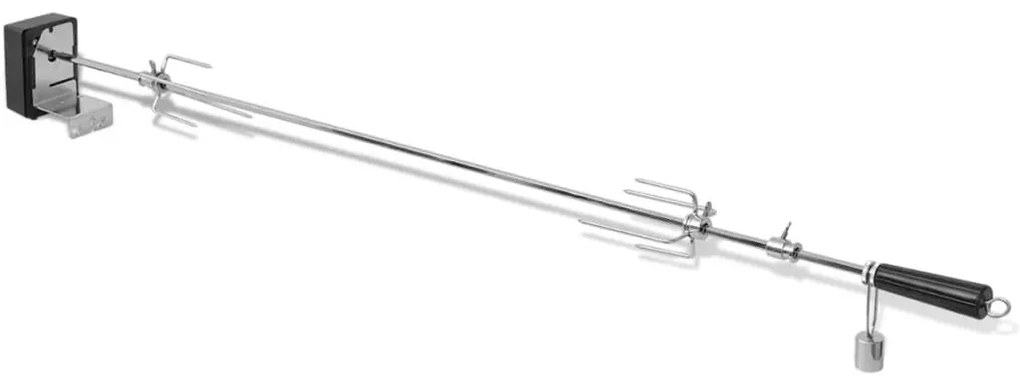 Rotisor cu motor profesional pentru gratar, otel, 1200 mm