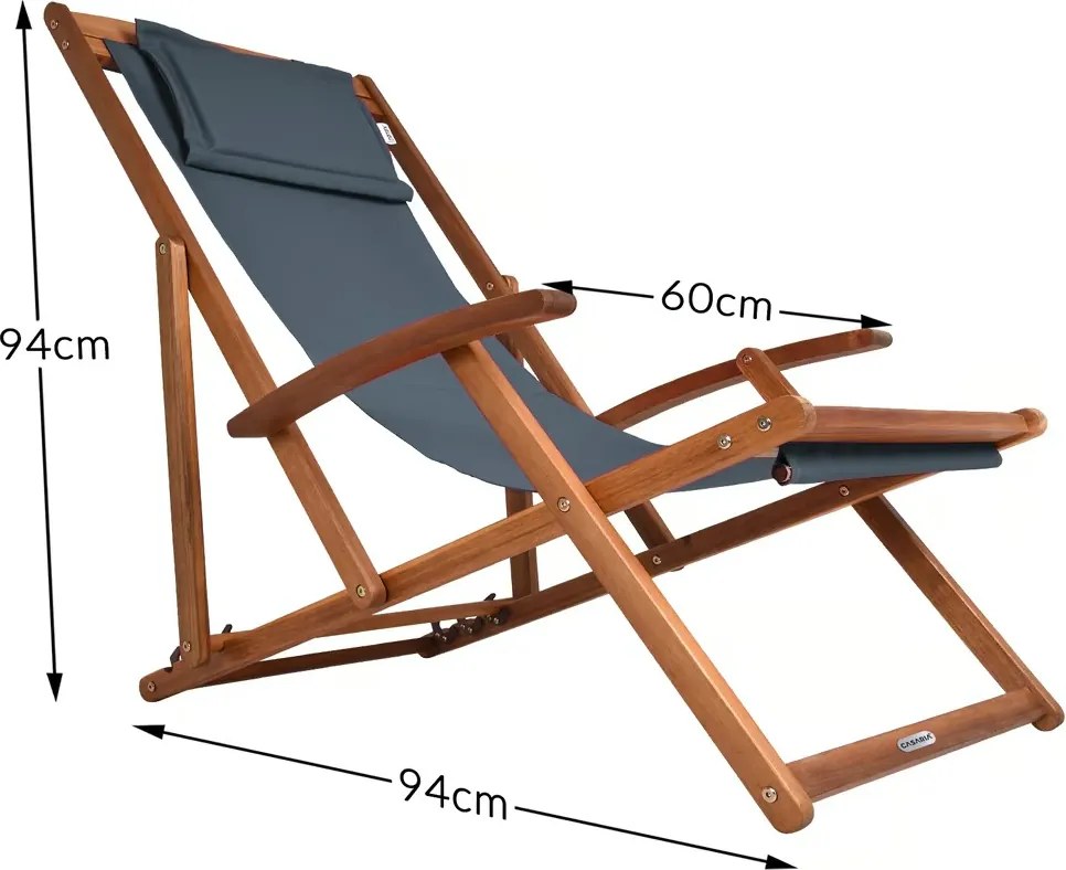 Șezlong de grădină SIENA, 94x60x94cm, antracit Jurhan