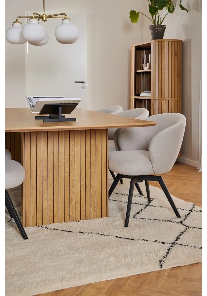 Masă de dining cu blat cu aspect de lemn de stejar 100x210 cm Colima – Actona