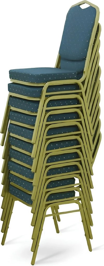 Scaun rabatabil, verde/cadru mat auriu, ZÎNĂ 2 NEW