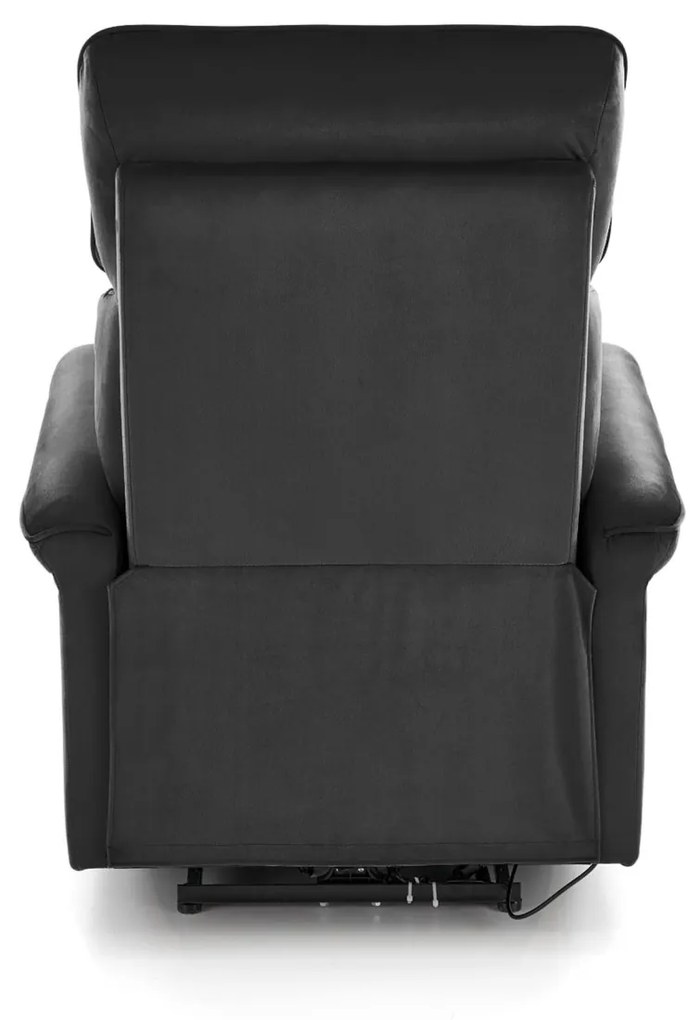 Fotoliu recliner Semir velvet negru H108 cm