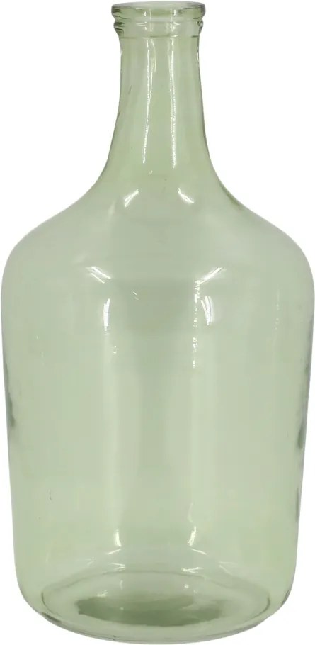 Damigeana decorativa, verde, din sticla, D19cm