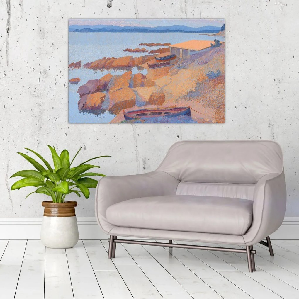 Tablou - Henri Edmond Cross, Calanque des Antibois, reproducere (90x60 cm)