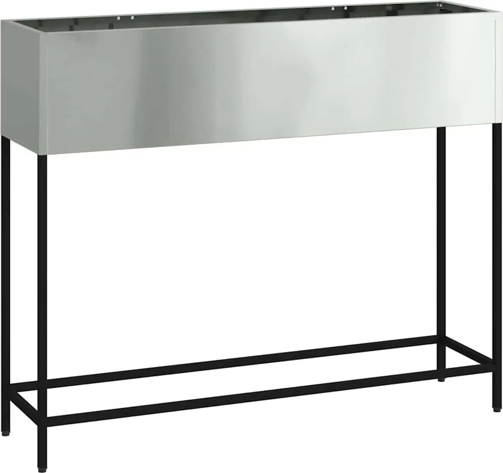 vidaXL Ghiveci ridicat pentru grădină Argintiu 100 x 26 x 82 cm