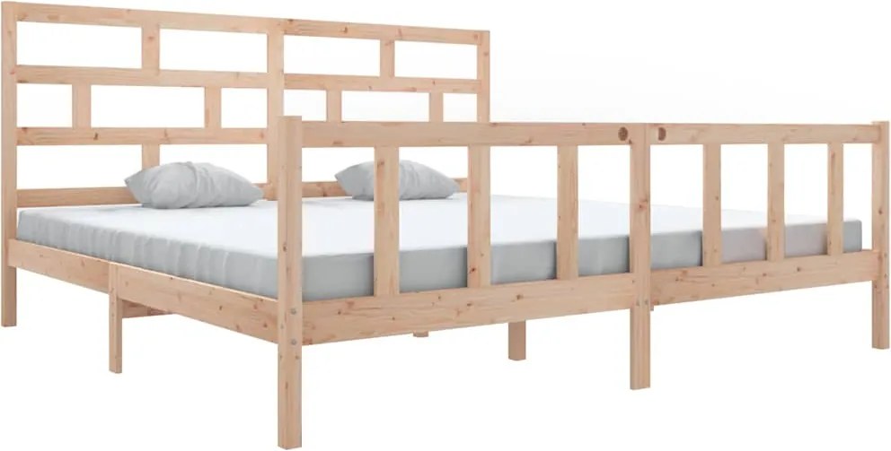 vidaXL Cadru de pat Super King, 180x200 cm, lemn masiv de pin