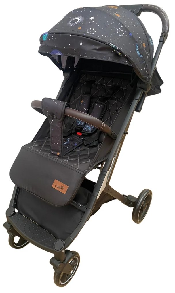Carucior sport cu pliere compacta tip troller, 6-36 luni, Negru - CPC-23-negru