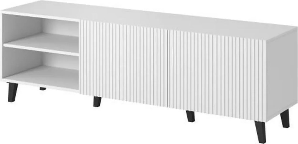 Comoda TV PAFOS, alb, PAL laminat, 150x40x52 cm