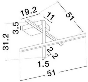 Plafoniera LED stil modern minimalist ANTAMA alb