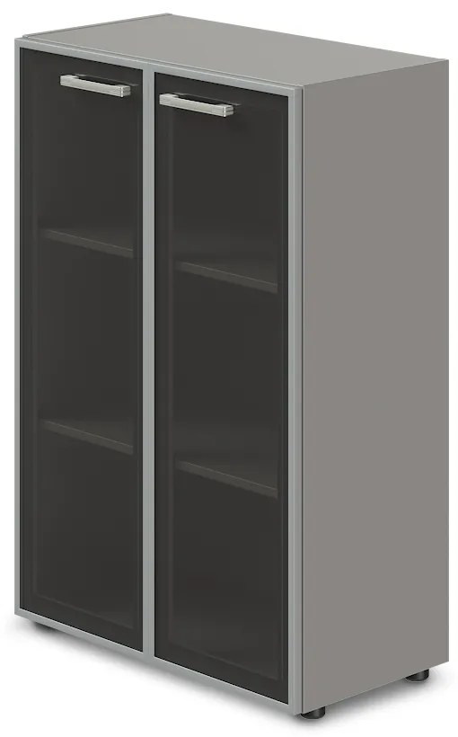 Dulap mediu lat TopOffice 79,8 x 40,4 x 119,5 cm, gri