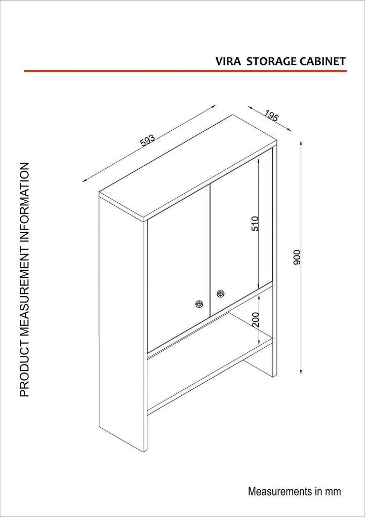 Cabinet de baie Vira - White