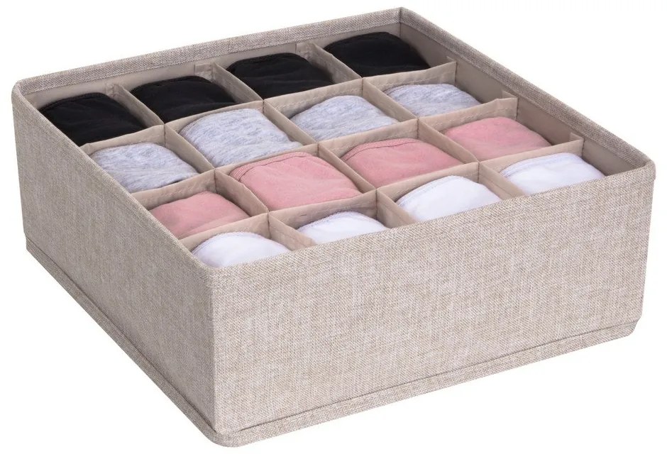 Organizator de sertare cu 16 compartimente Bigso Box of Sweden Drawer, bej