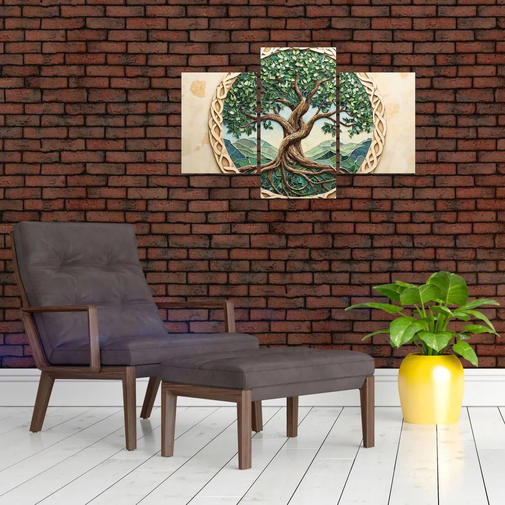 Tablou – Arborele vieții împletit (90x60 cm)