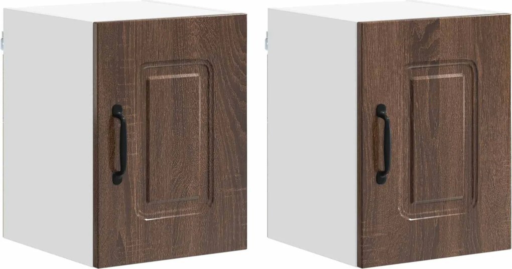vidaXL Dulap de bucătărie Kalmar 2 pcs Stejar închis 30 x 31 x 40 cm