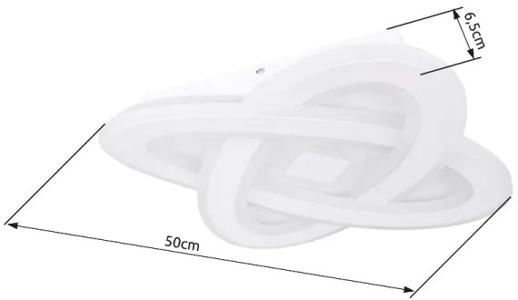 Plafonieră LED dimabilă Globo 48287-36 LARIO LED/36W/230V d. 50 cm + telecomandă