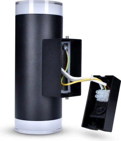 Brilagi - Aplică de perete pentru exterior LED RGBW MATERA, 2x GU10 / 4,8W / 230V, negru, IP54