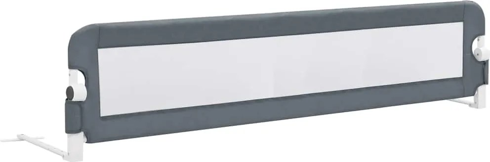 vidaXL Balustradă de protecție pat copii, gri, 180x42 cm, poliester