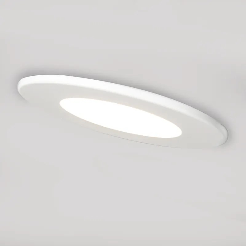 Set de 3 spoturi îngropate albe, inclusiv LED 3000K 4W IP65 - Blanca