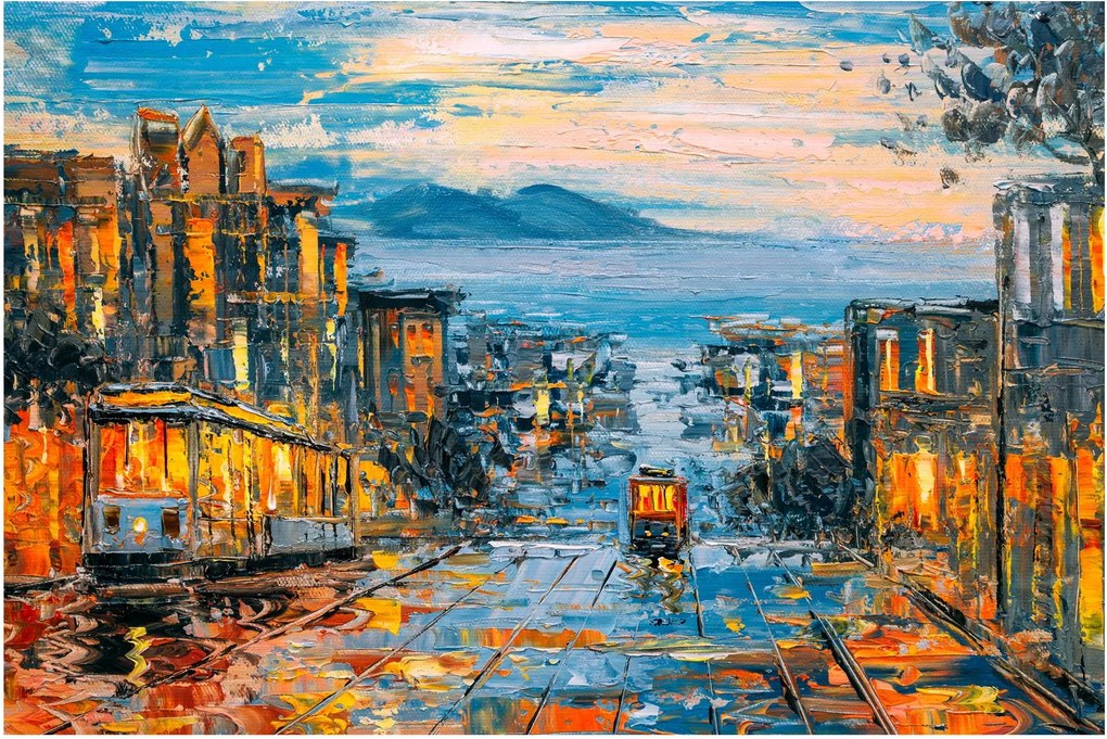 Tablou - Telecabină, San Francisco (90x60 cm)