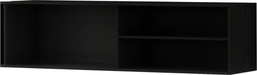 OFERTA Dulap TV suspendat MEORATI 150x40 cm, negru/stejar artizanat Calitatea II.