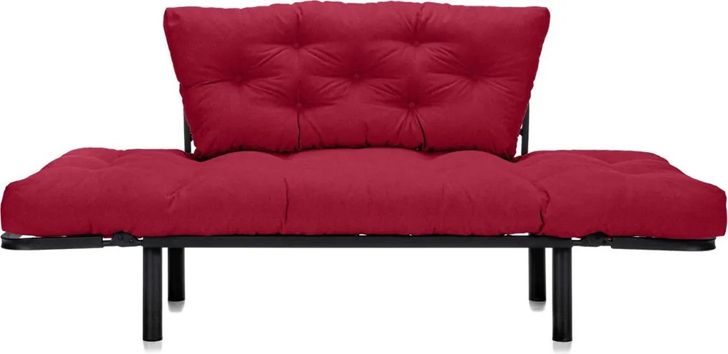 Canapea Extensibilă 2 locuri SUNNY, pentru terasă, 155x70x85 cm, Rosu-Enjoy