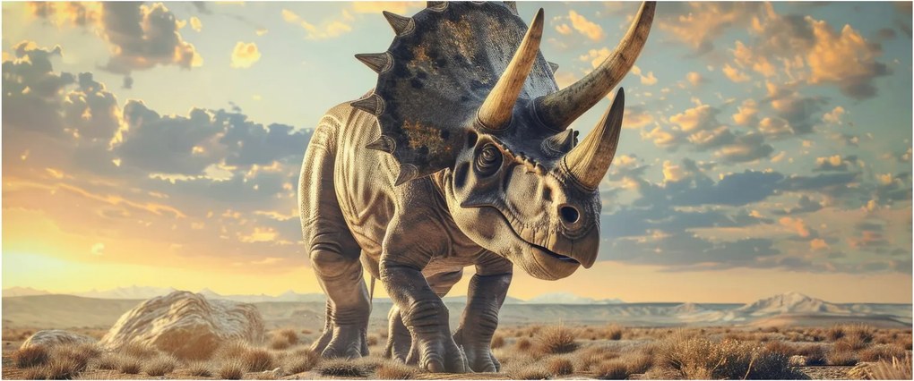 Tablou - Triceratops (120x50 cm)