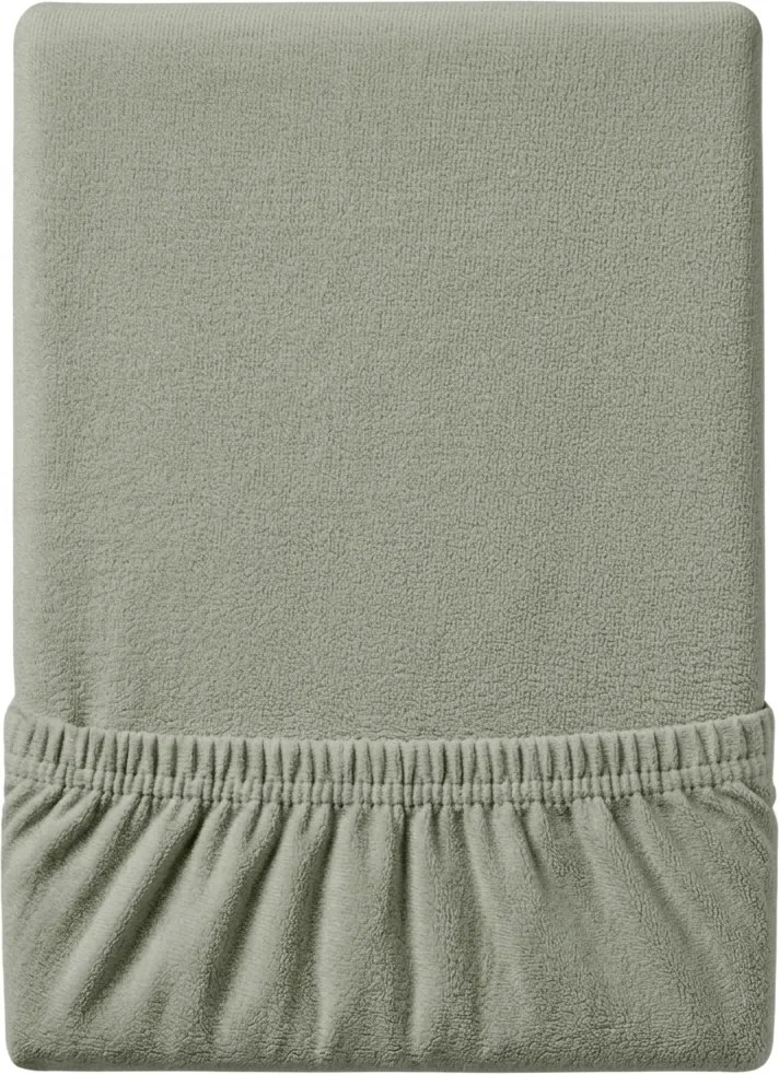 Cearsaf Jersey EXCLUSIVE verde-gri 90 x 200 cm