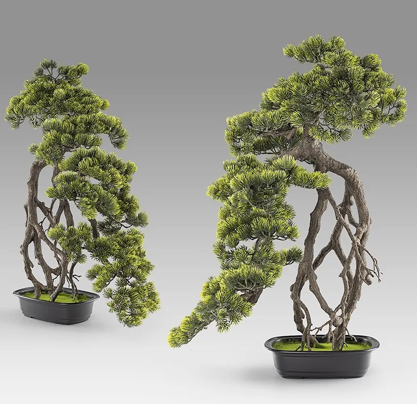 Set de 2 Plante artificiale, Kengai BONSAI 74cm
