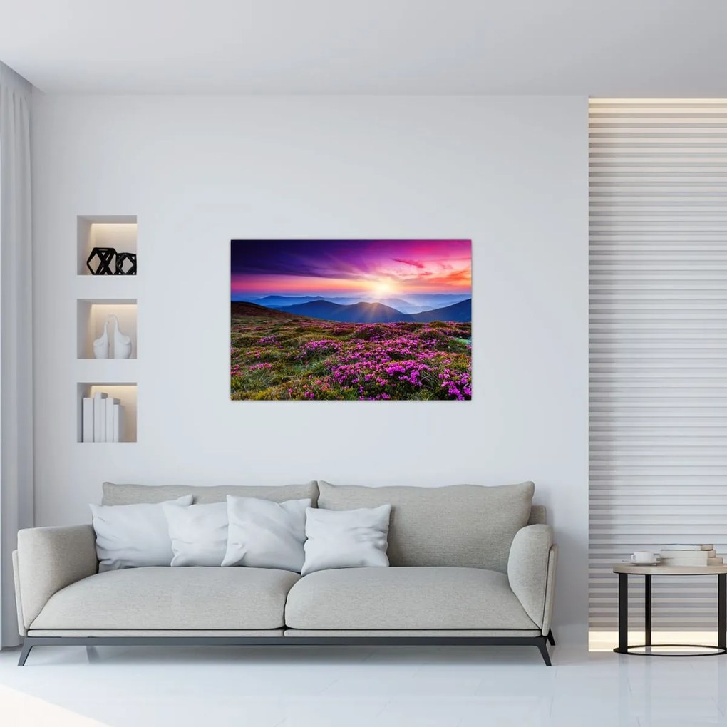 Tablou - Munte înflorit peisaj (90x60 cm)